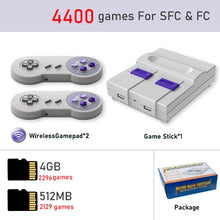 Carregar imagem no visualizador da galeria, Super Nintendo Retro com 4800 de Snes e Nes + 2 controles sem fio