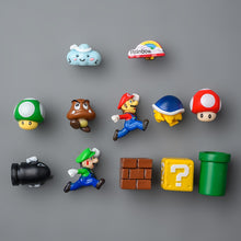 Carregar imagem no visualizador da galeria, Imãs de geladeira do Super Mario