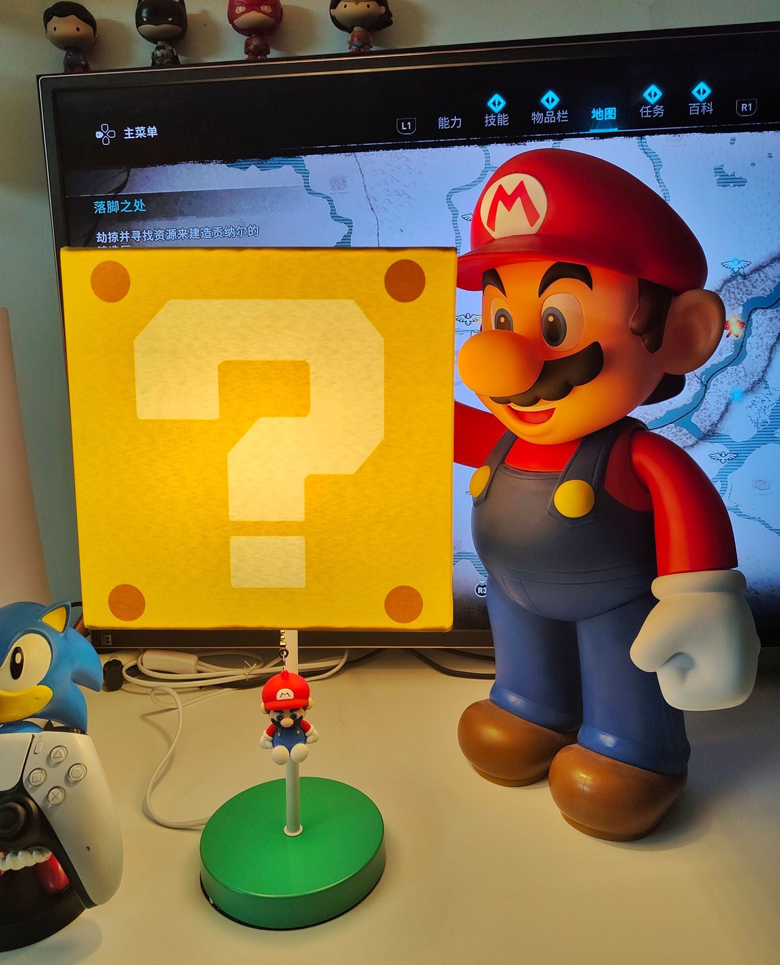 Luminária/Abajur Mario e Cubo de Interrogação: Super Mario Bros LED RGB  Com Controle - Toyshow Tudo de Marvel DC Netflix Geek Funko Pop  Colecionáveis